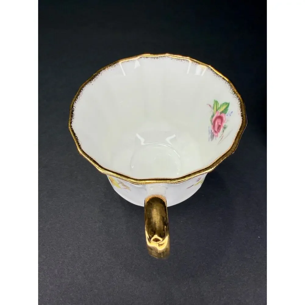 Vintage English Bone China Tea Cup & Saucer Mismatched Elizabethan Royal Worcest